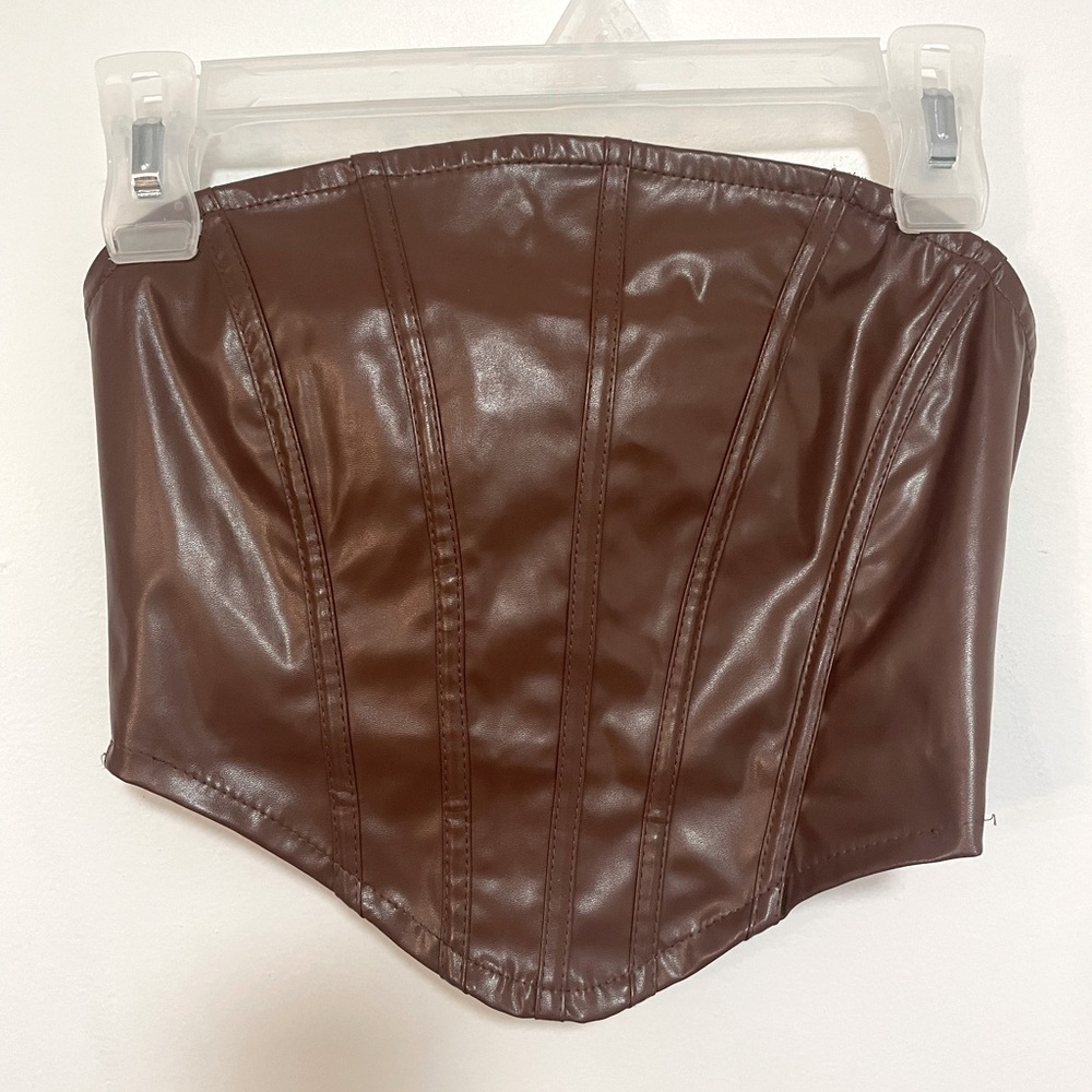 Brown corset top
